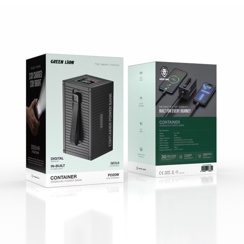 پاوربانک گرین لاین مدل CONTAINER Gl-px61 20000Mhs