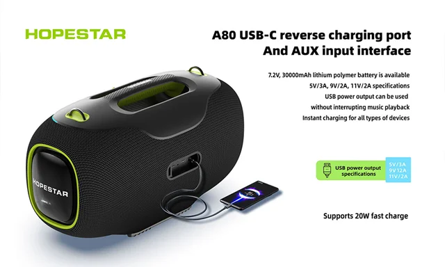 اسپیکر HOPESTARمدل  A80  