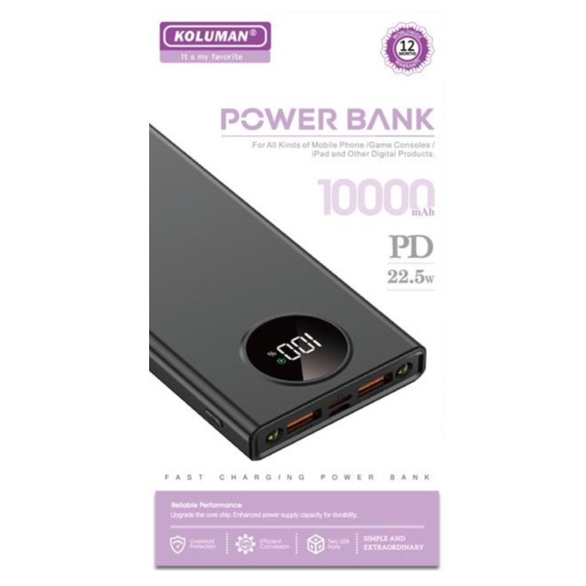 پاوربانک KOLUMAN Power Bank 10000-KP-029