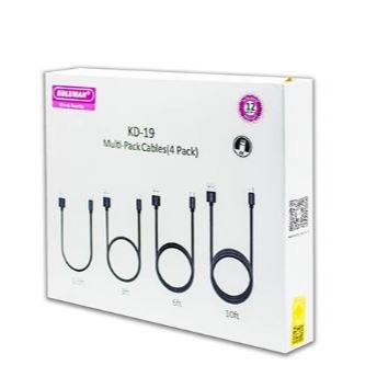 پک 4 عددی کابل شارژ لایتنینگ کلومن مدل KD-19