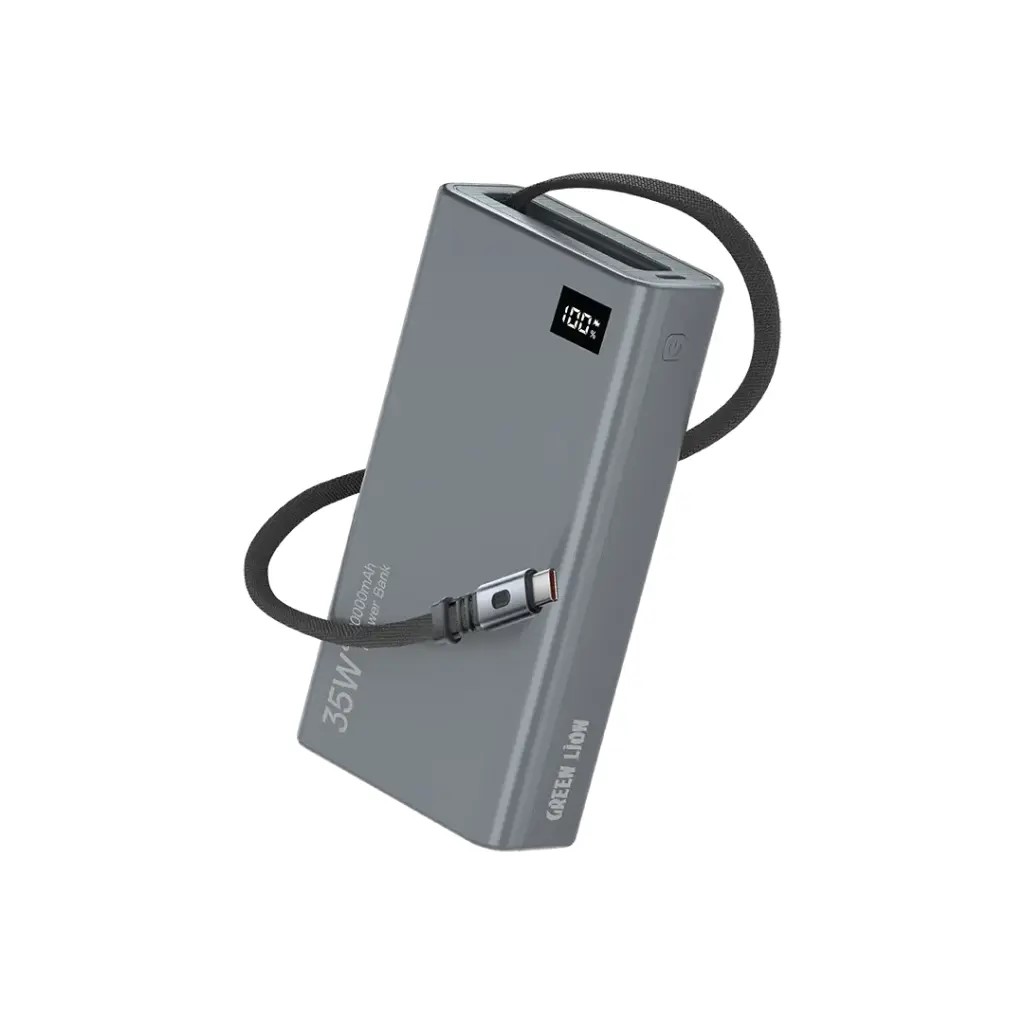 پاوربانک گرین لاین مدل Pd Retractable 10000 Mah