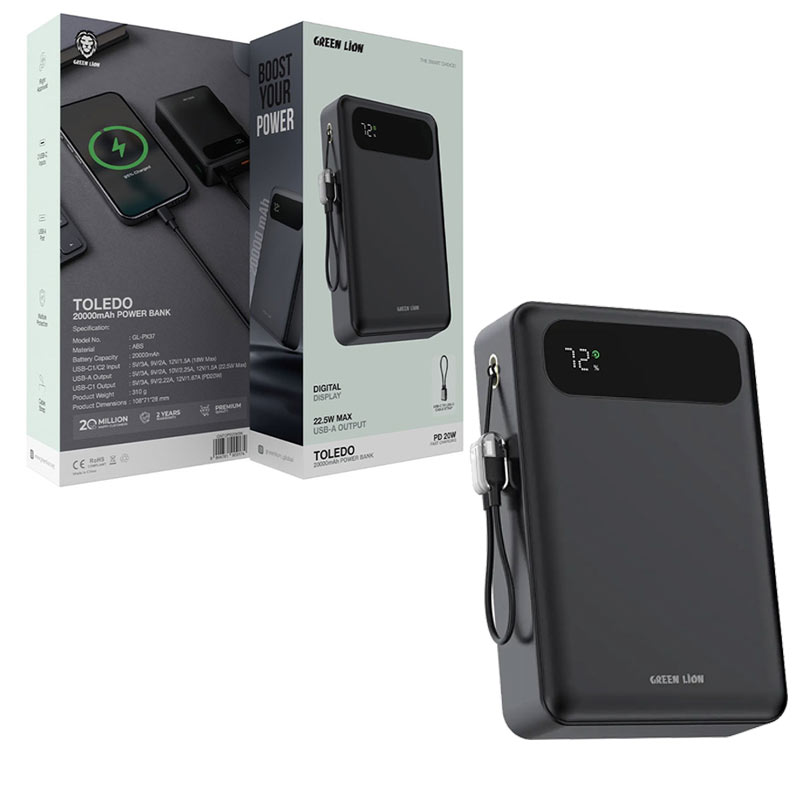 پاوربانک گرین لاین مدل  Toledo 10000 Mah