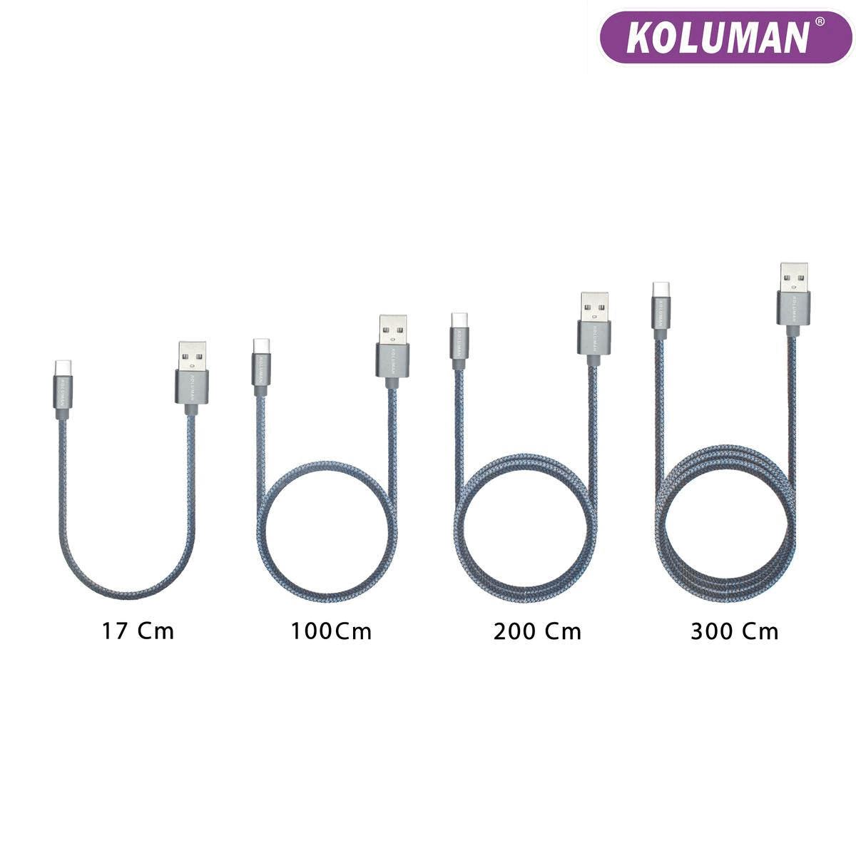 پک 4 عددی کابل شارژ تایپ سی کلومن مدل KOLUMAN KD-19